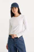 Premium THE LONG SLEEVE BABY TEE WHITE