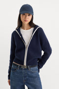 Premium THE KNIT SAILOR ZIP UP NEW NAVY002