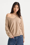 Premium THE COZY V NECK SWEATER DUNE MIST