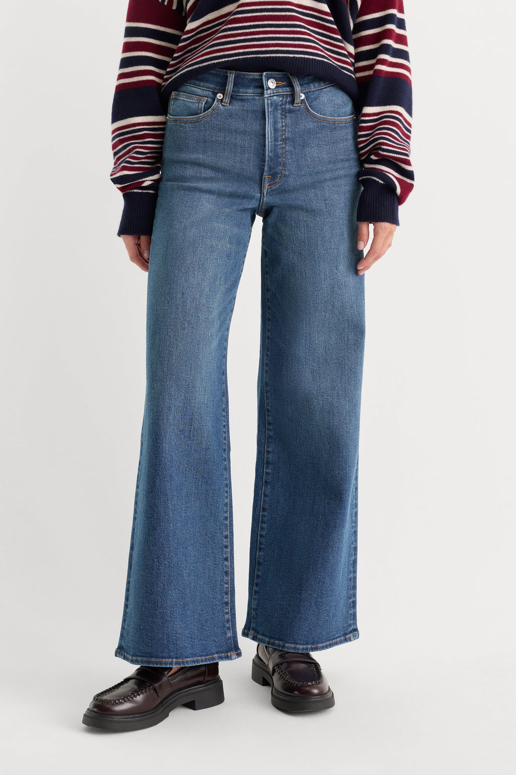 Premium GOOD WAIST PALAZZO ANKLE JEANS SIERRA