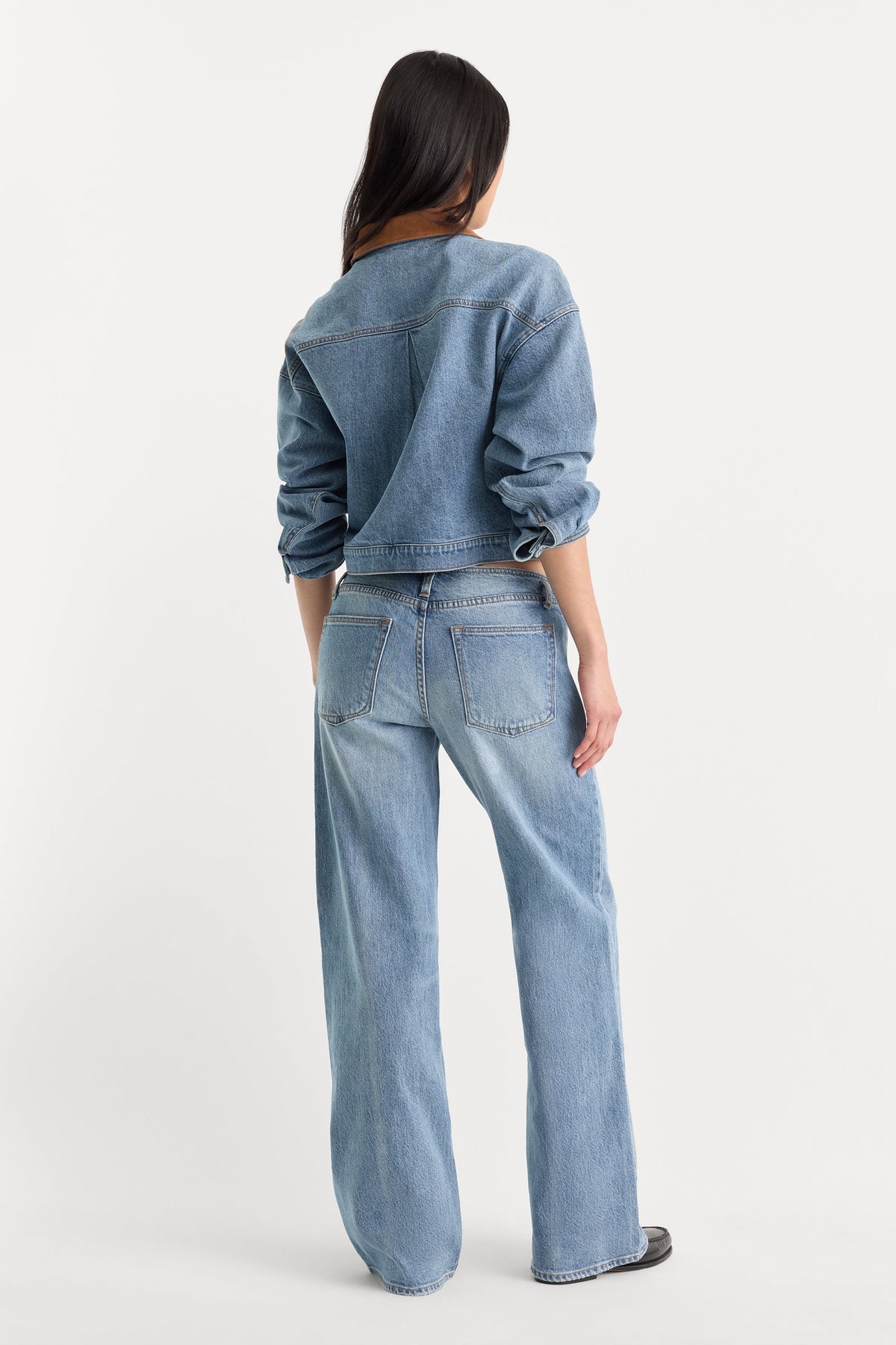 Premium GHOST WAIST LOW LOOSE JEANS AMBER