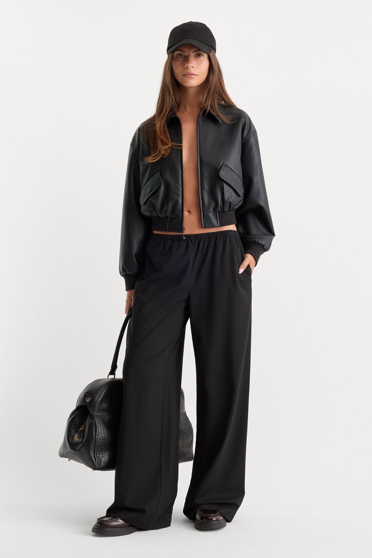 Premium THE BETTER THAN LEATHER BOMBER JACKET BLACK001