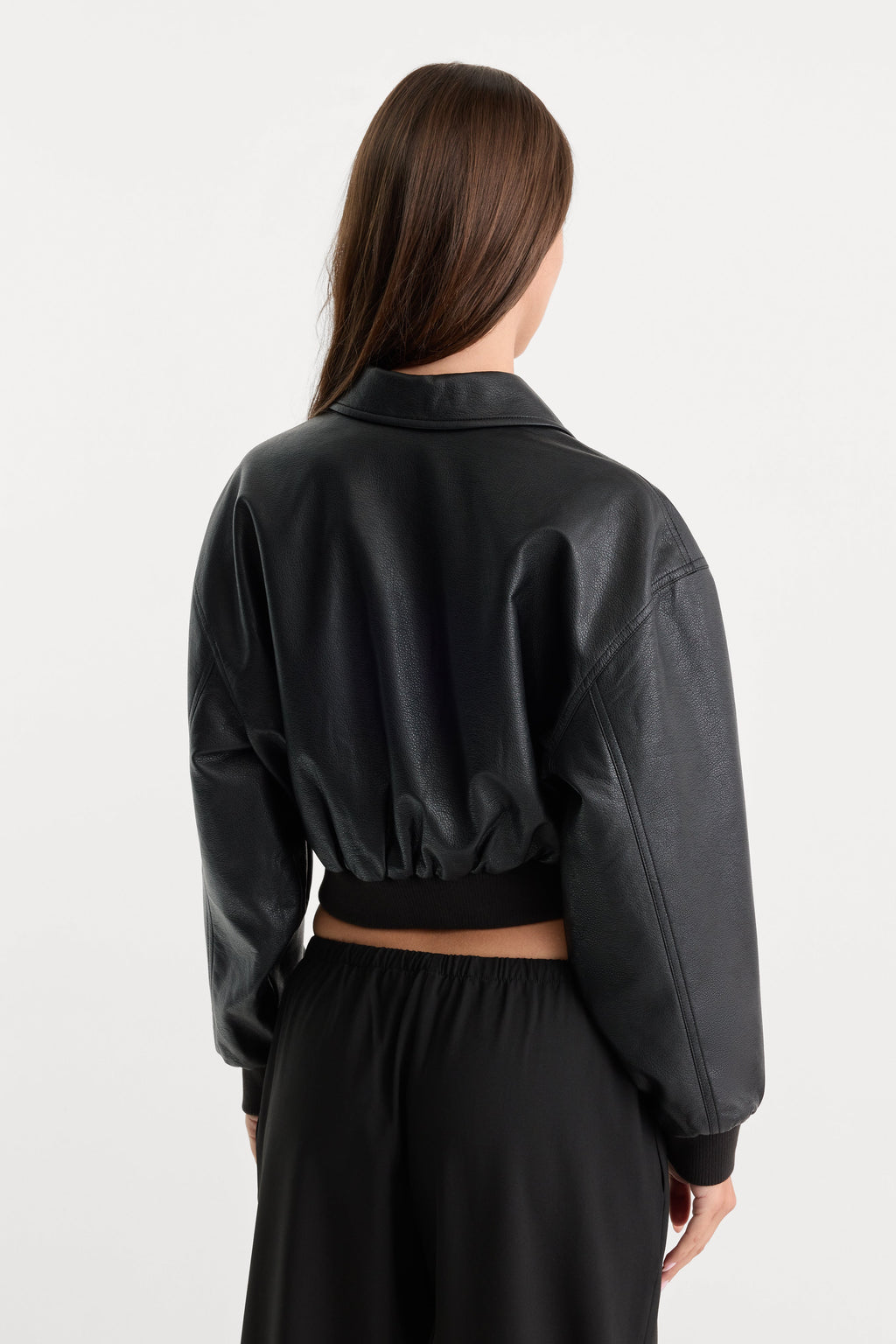 Premium THE BETTER THAN LEATHER BOMBER JACKET BLACK001