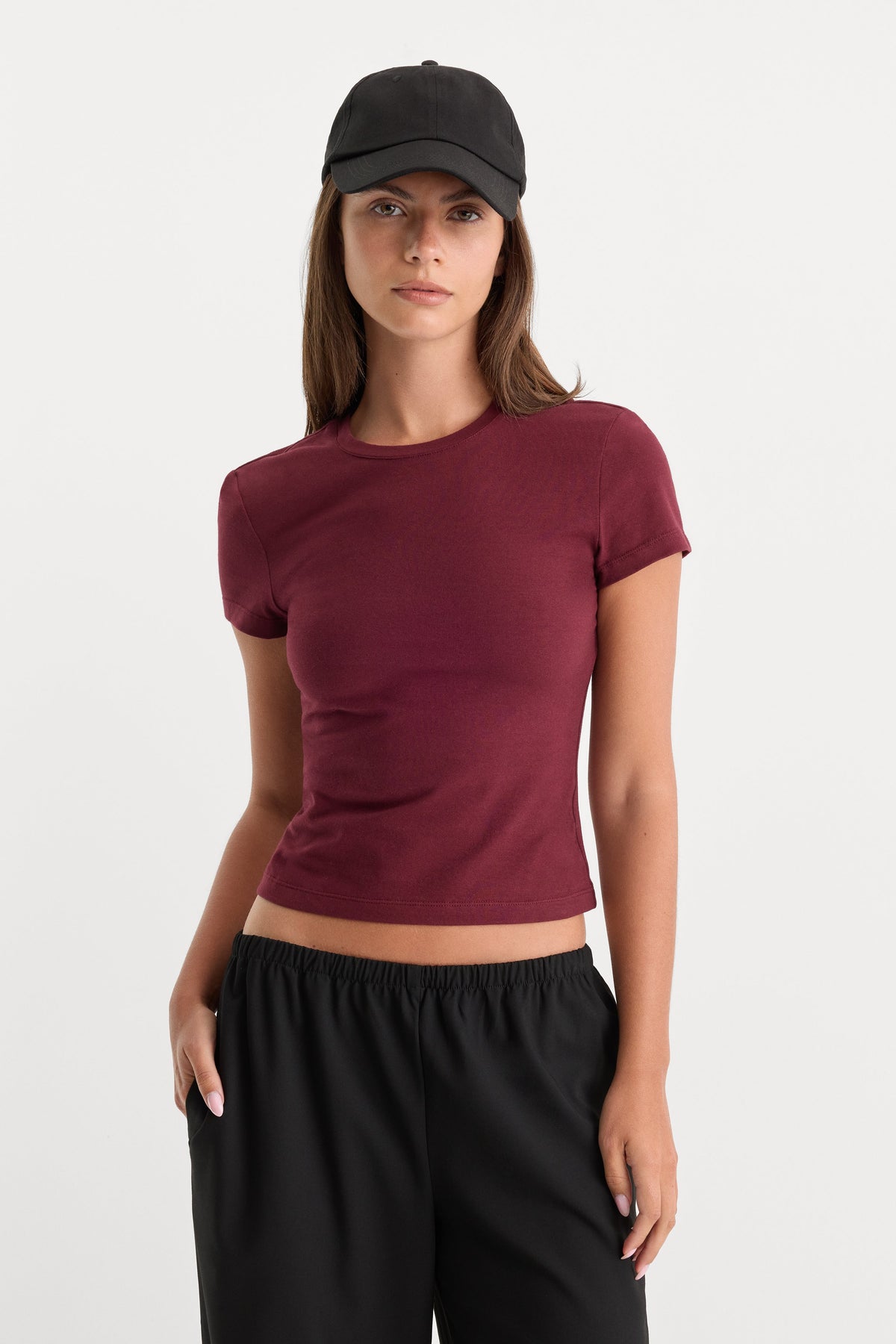 Premium THE BABY TEE BERRY NOIR