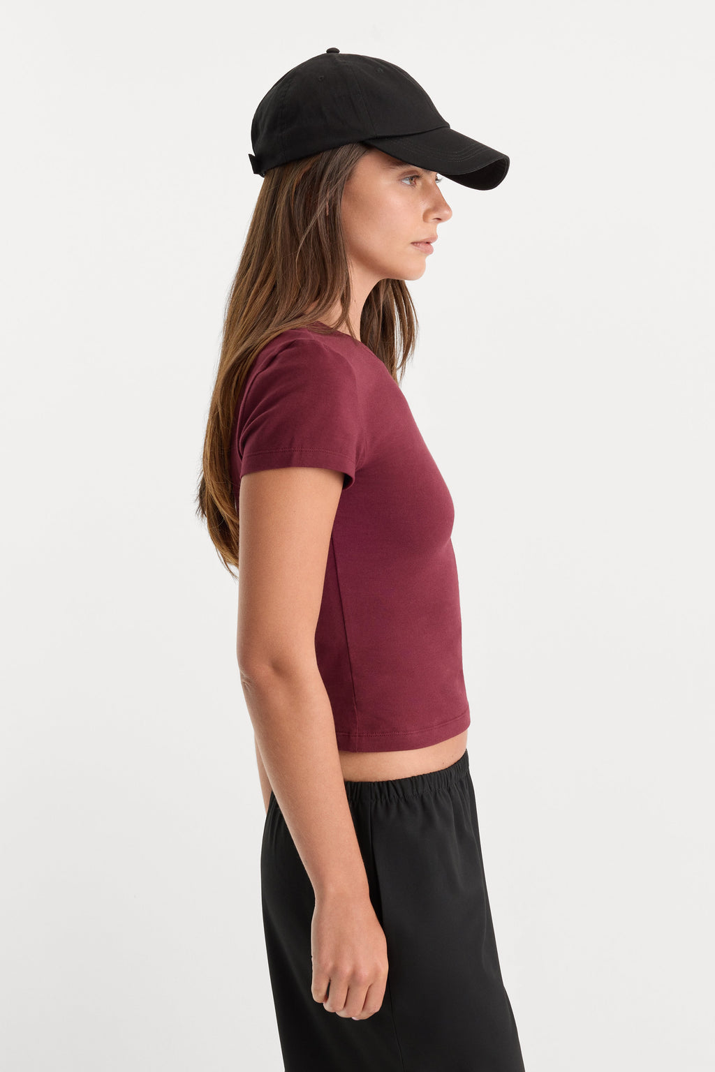 Premium THE BABY TEE BERRY NOIR