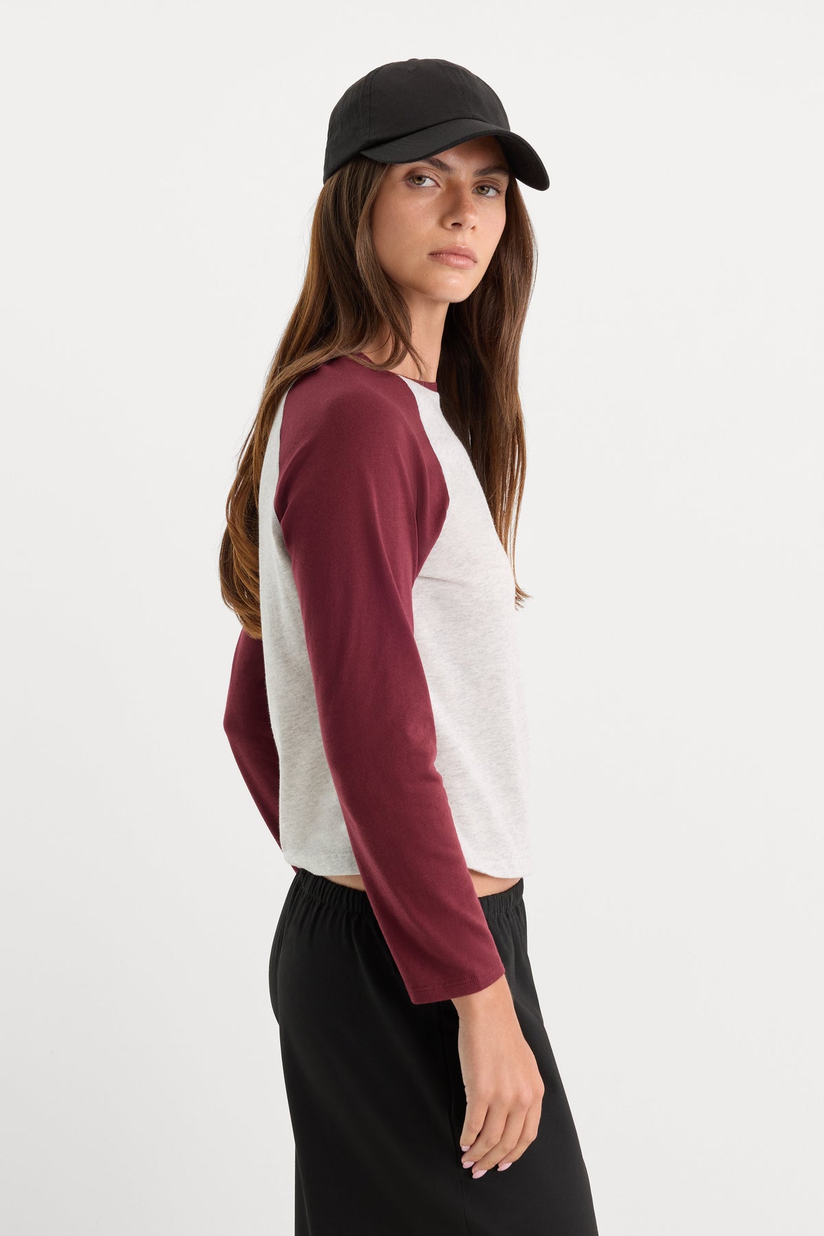 Premium THE LONG SLEEVE RAGLAN TEE VINTAGE GREY
