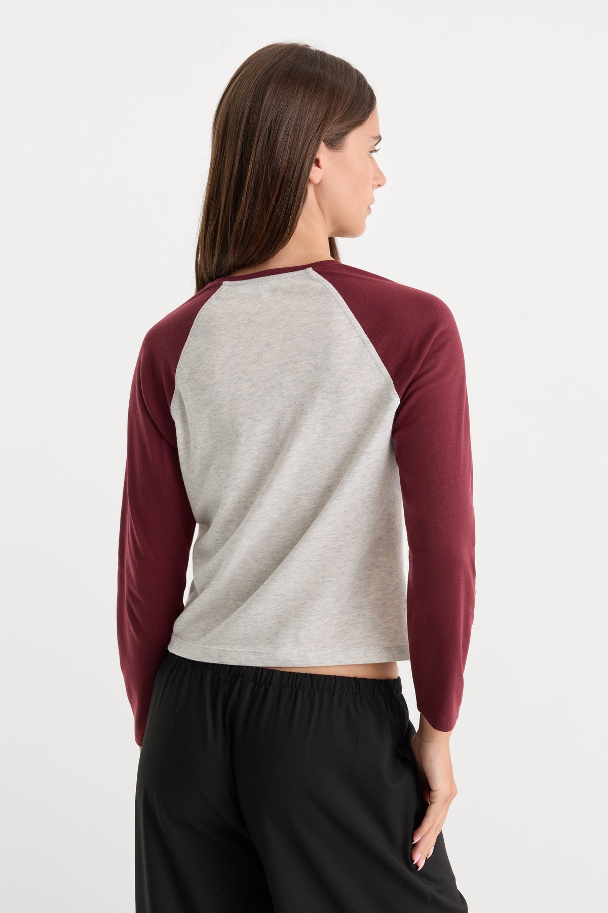 Premium THE LONG SLEEVE RAGLAN TEE VINTAGE GREY