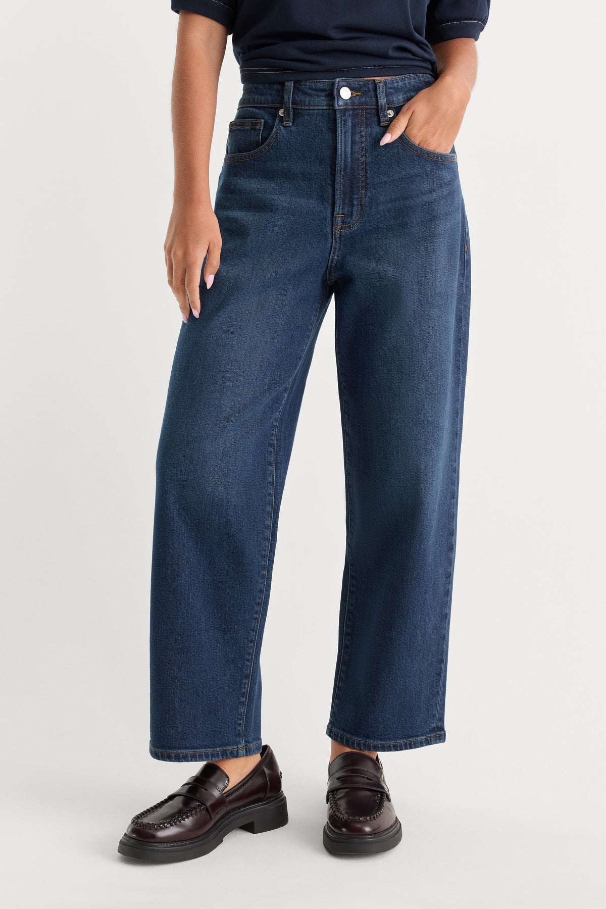 Premium VINTAGE BARREL ANKLE JEANS MERIDIAN