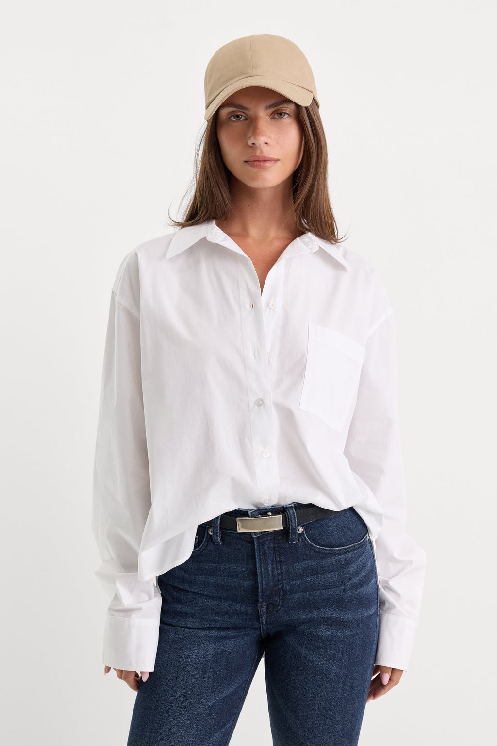 Premium THE POPLIN EASY SHIRT WHITE