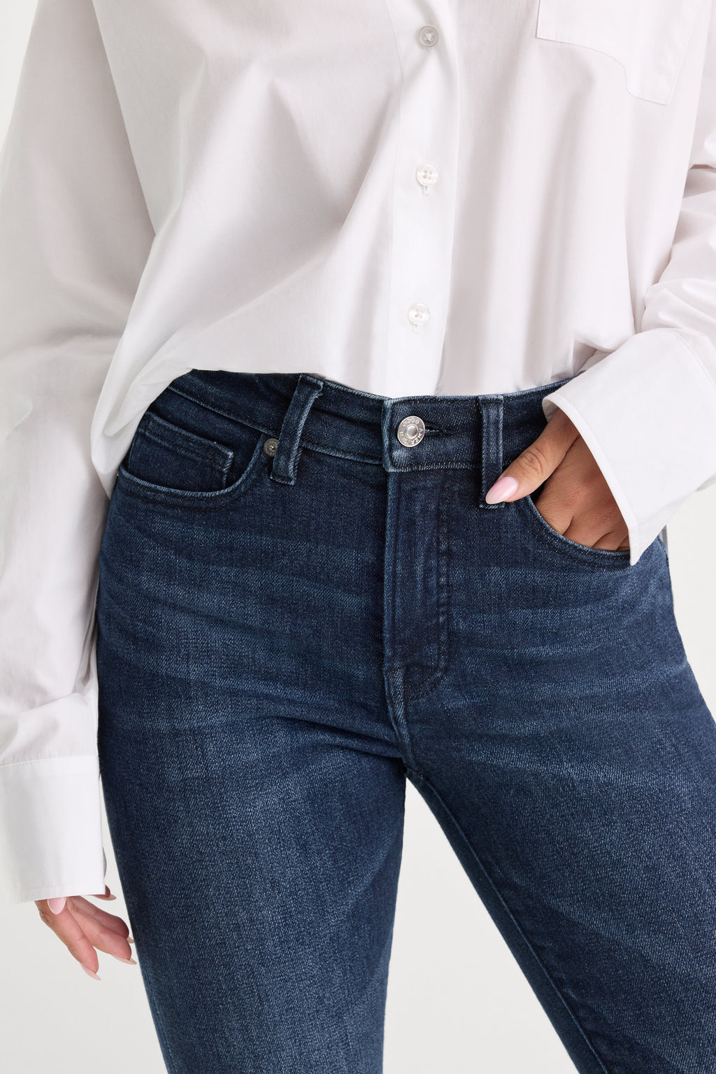 Premium GOOD PETITE STRAIGHT JEANS ATLAS BLUE
