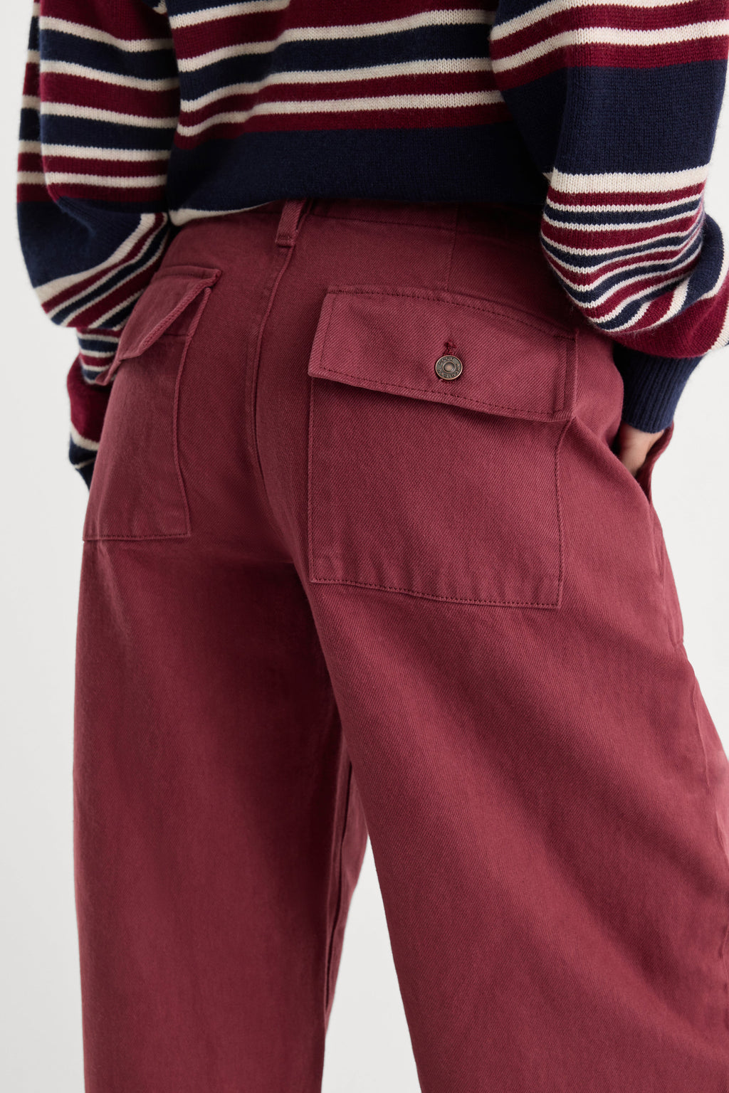 Premium VINTAGE BARREL ANKLE JEANS BERRY NOIR