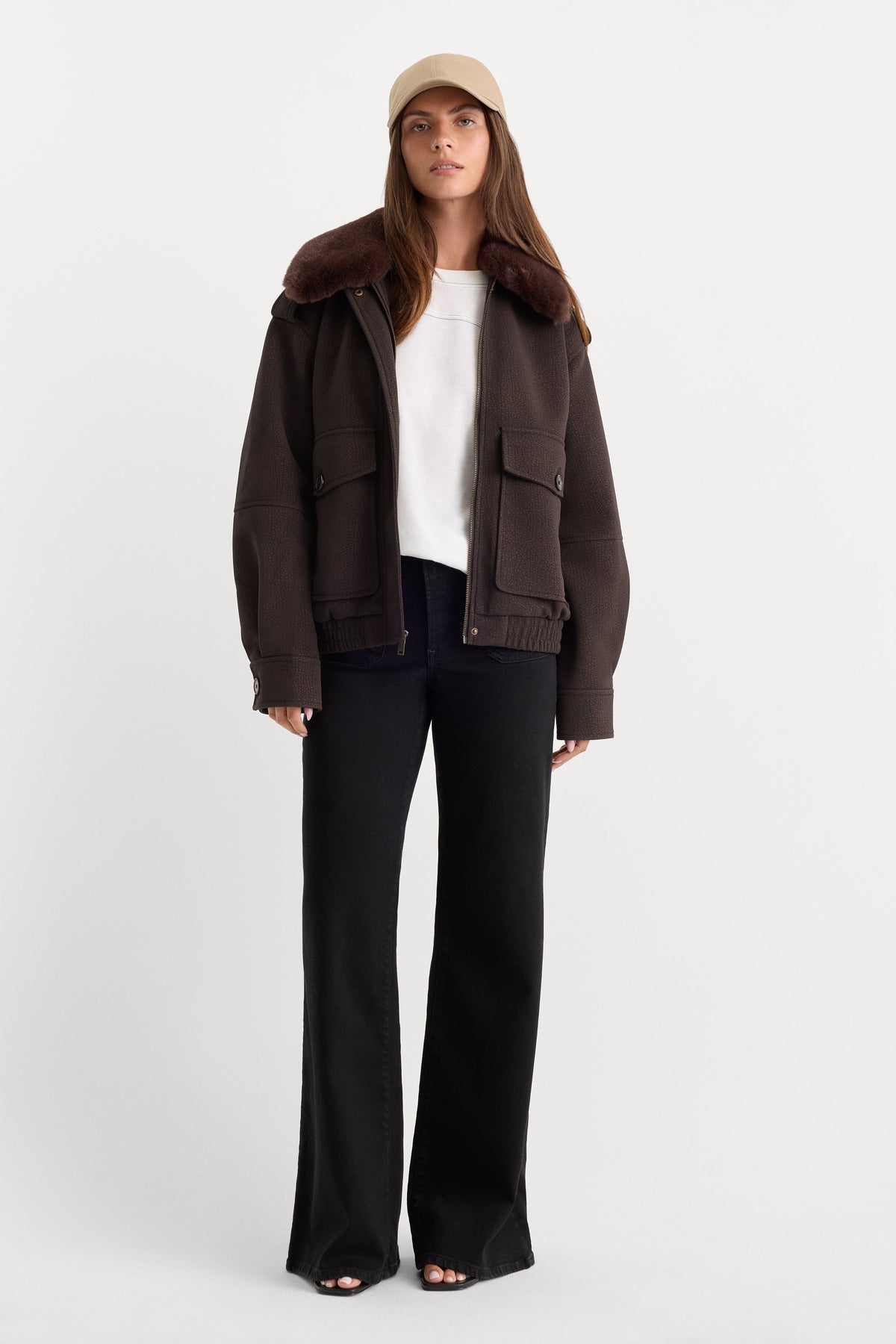 Premium SOFT TECH GOOD PETITE PALAZZO JEANSBLACK001