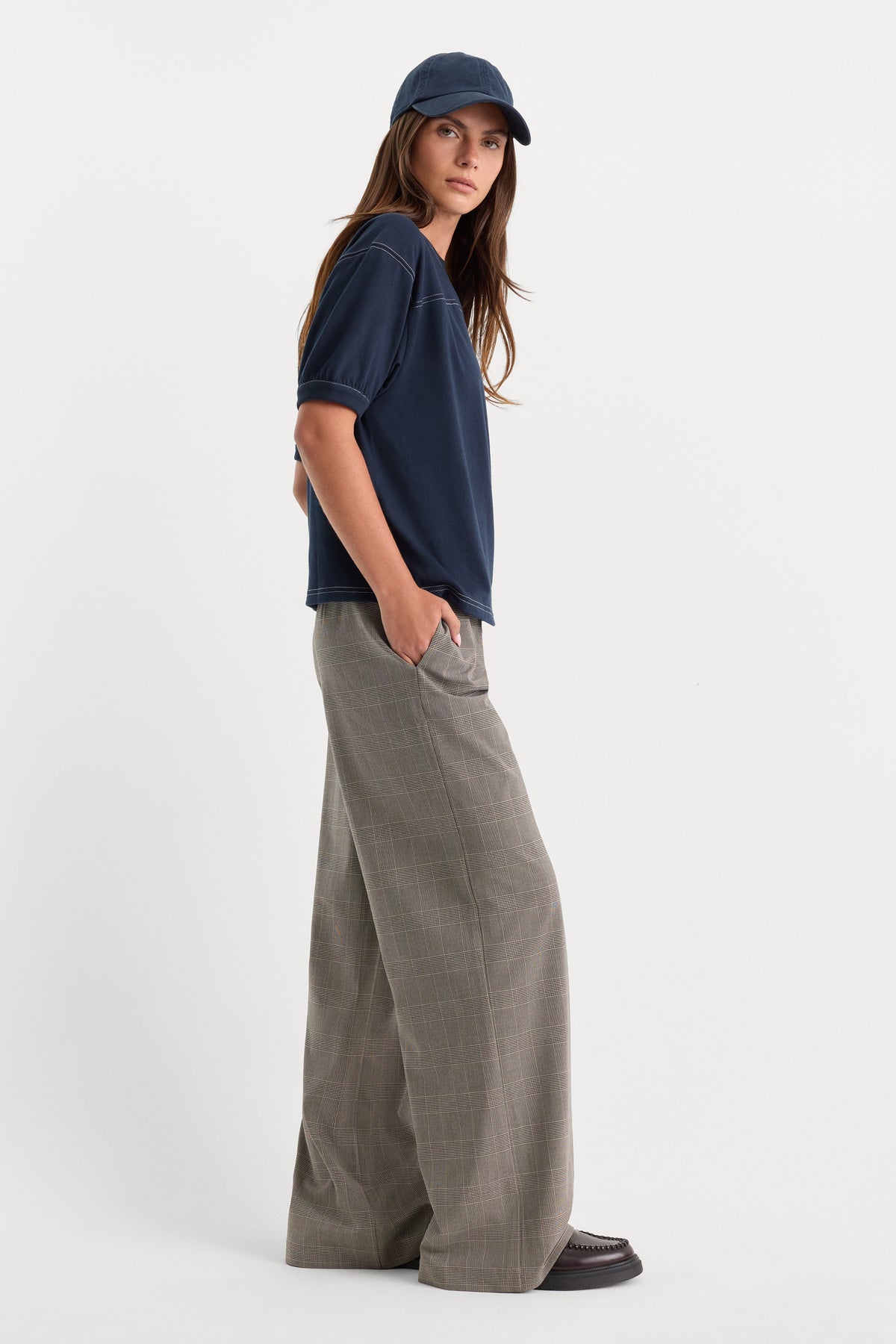 Premium THE PLAID PULL ON TROUSER MINI PLAID