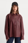 Premium THE BETTER THAN LEATHER CLASSIC SHIRT BERRY NOIR