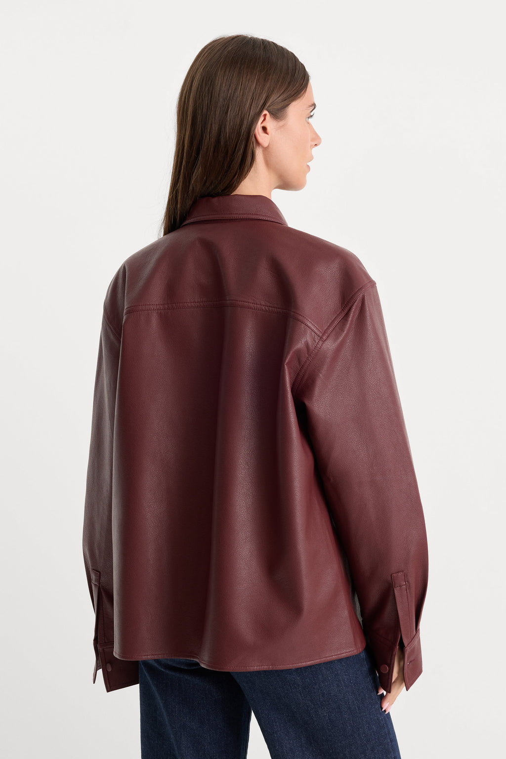 Premium THE BETTER THAN LEATHER CLASSIC SHIRT BERRY NOIR