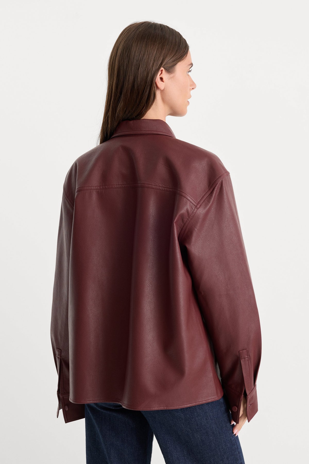 Premium THE BETTER THAN LEATHER CLASSIC SHIRT BERRY NOIR