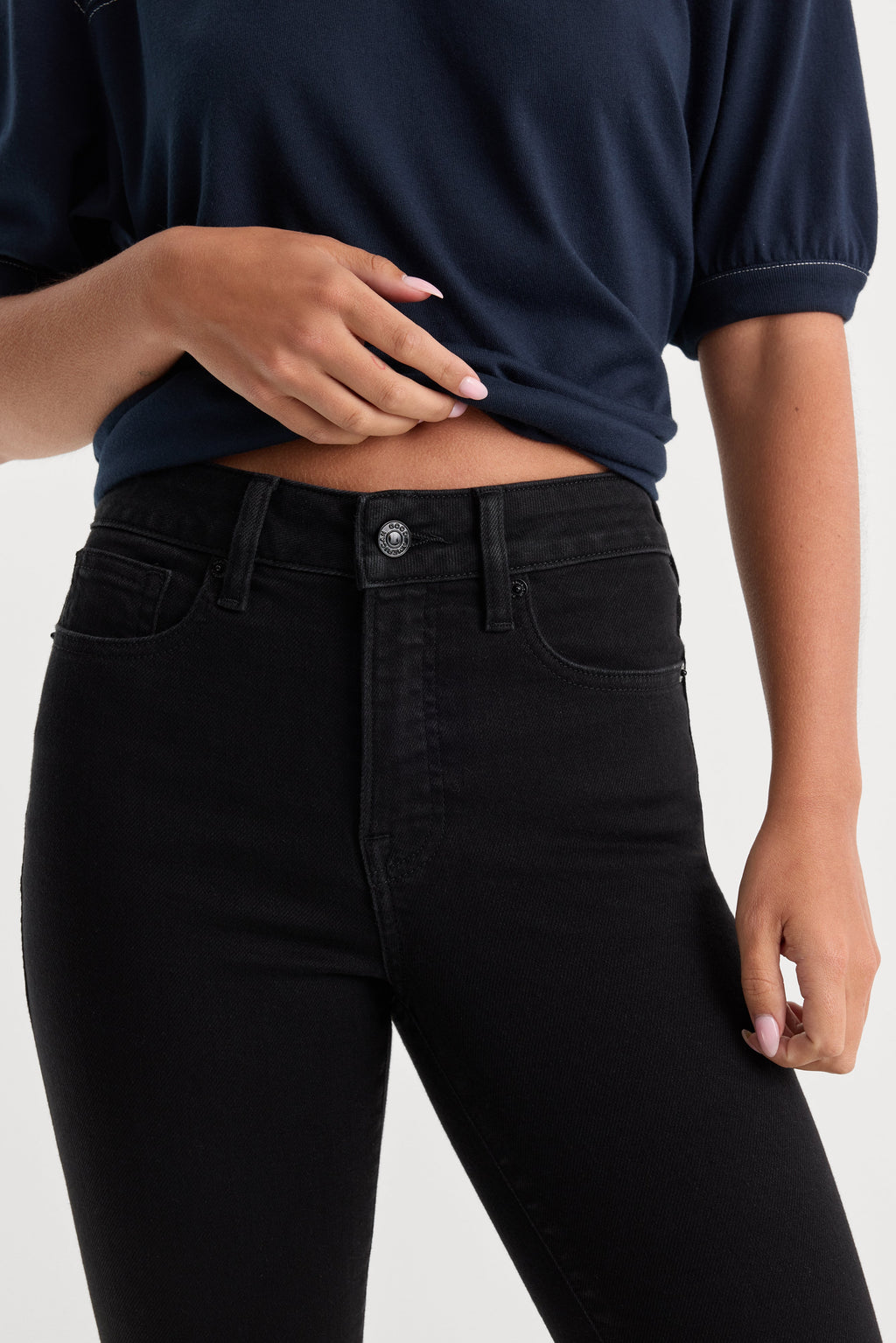 Premium SOFT TECH GOOD LEGS STRAIGHT JEANSBLACK001