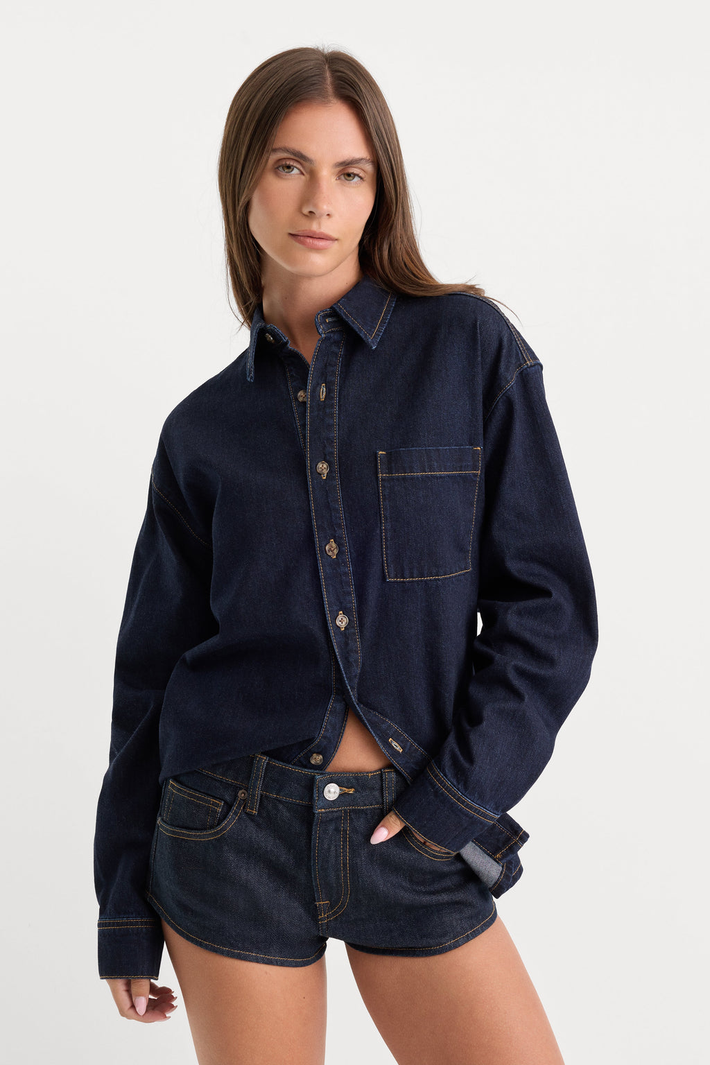 Premium THE DENIM EASY SHIRT INDIGO1389