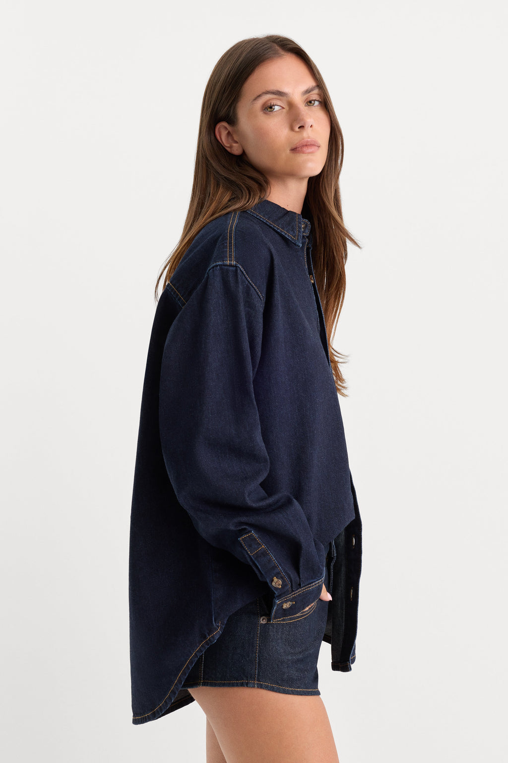 Premium THE DENIM EASY SHIRT INDIGO1389