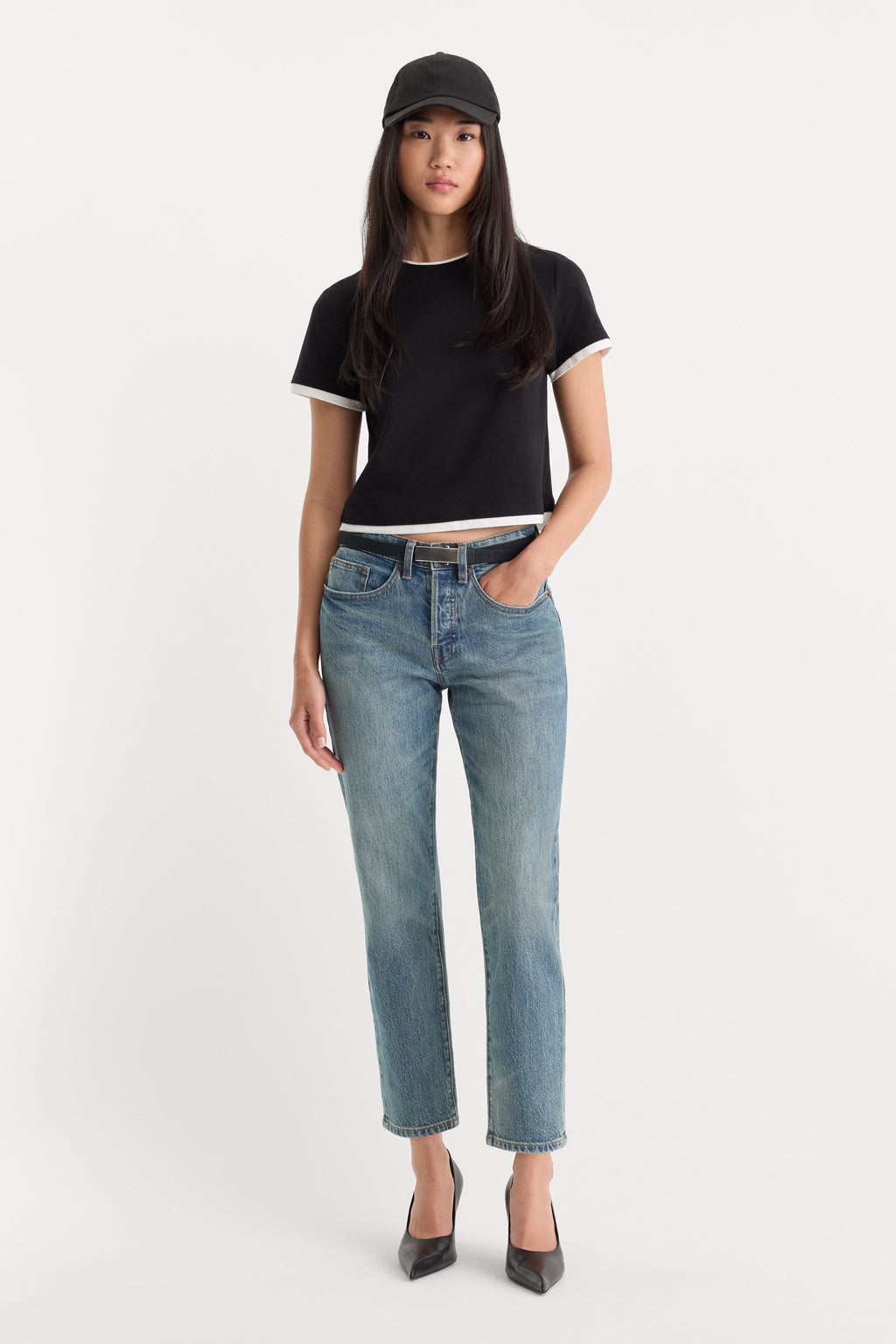 Premium THE LAYERED TEE BLACK