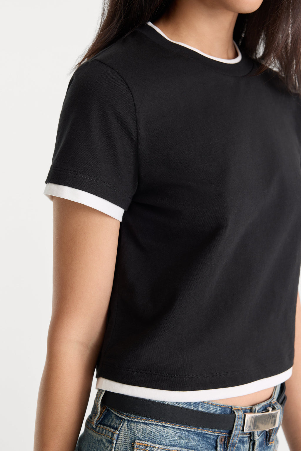 Premium THE LAYERED TEE BLACK