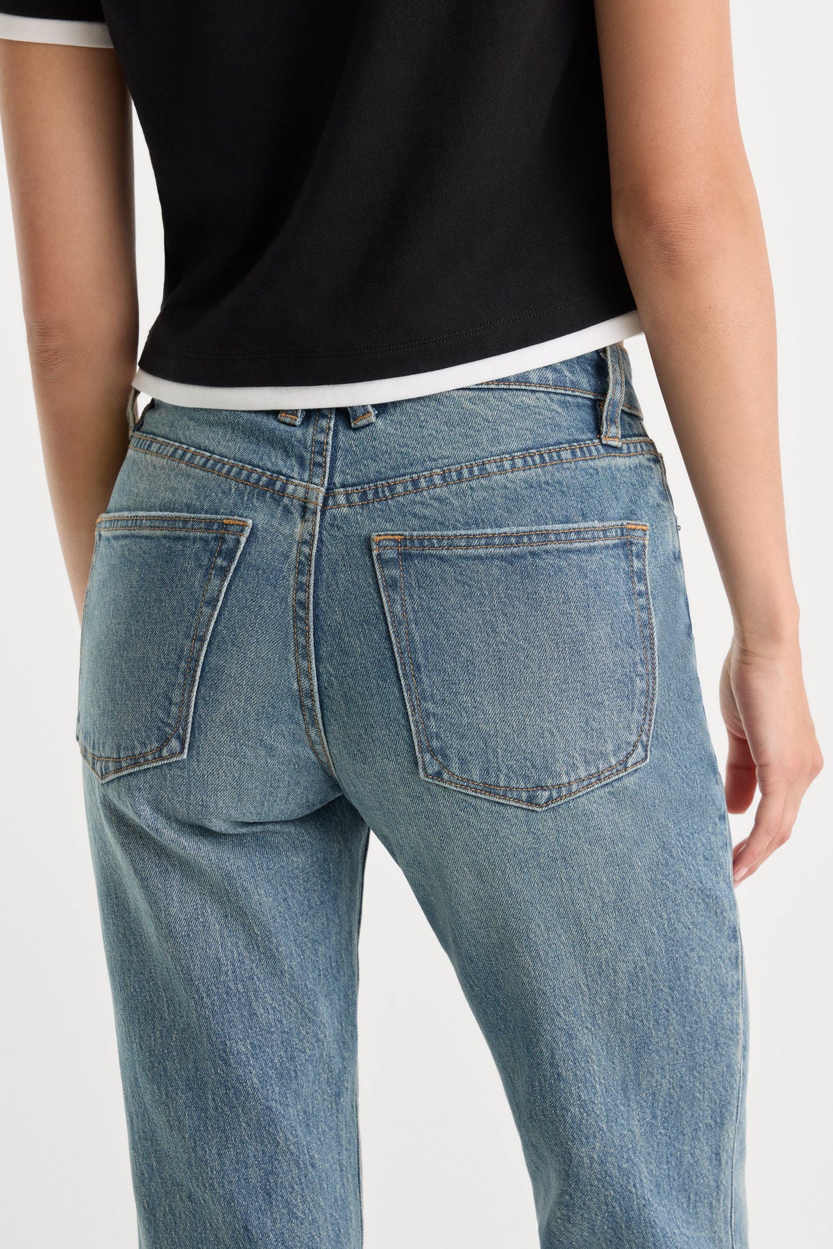 Premium VINTAGE STRAIGHT ANKLE JEANS OAK