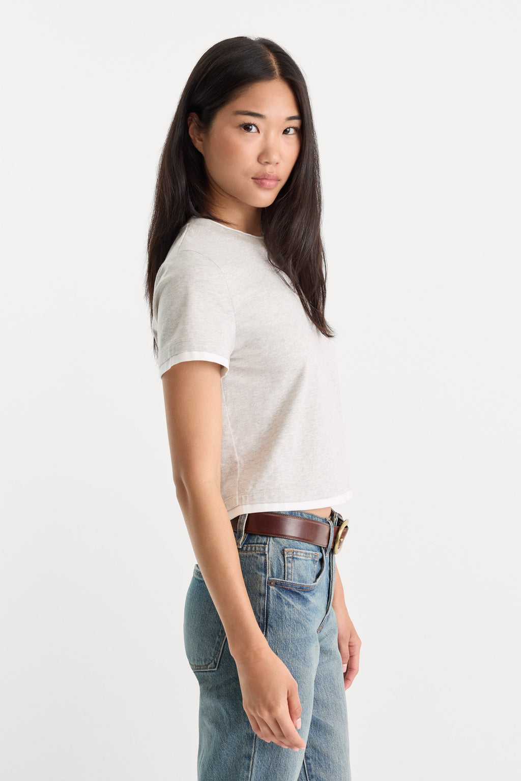 Premium THE LAYERED TEE VINTAGE GREY