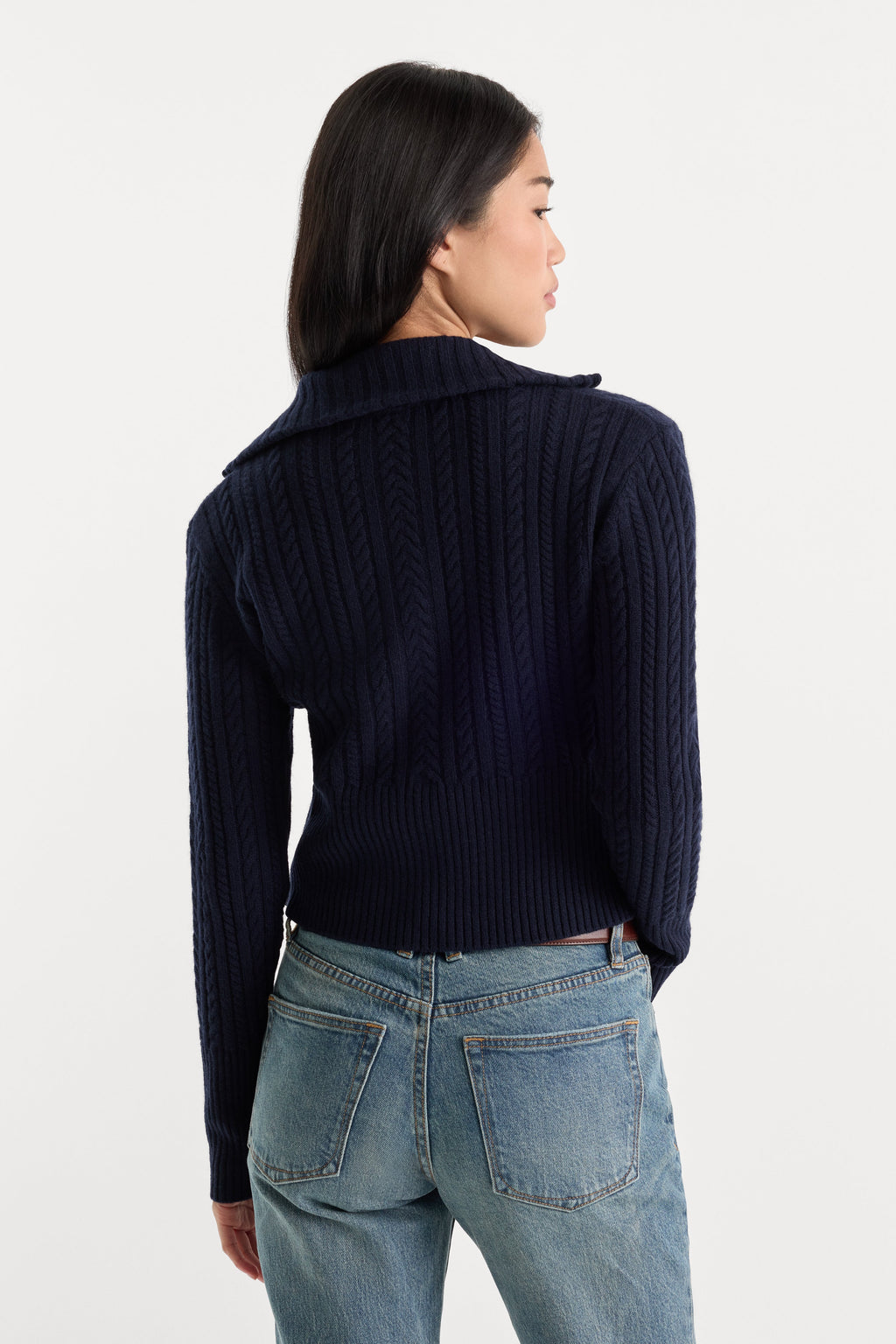 Premium THE CABLE ZIP UP NEW NAVY002