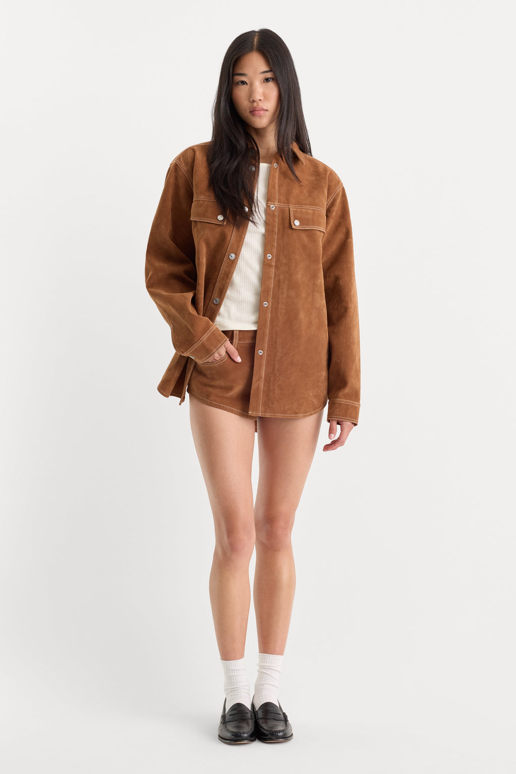 Premium THE BETTER THAN SUEDE OVERSHIRT CAFE CLAY