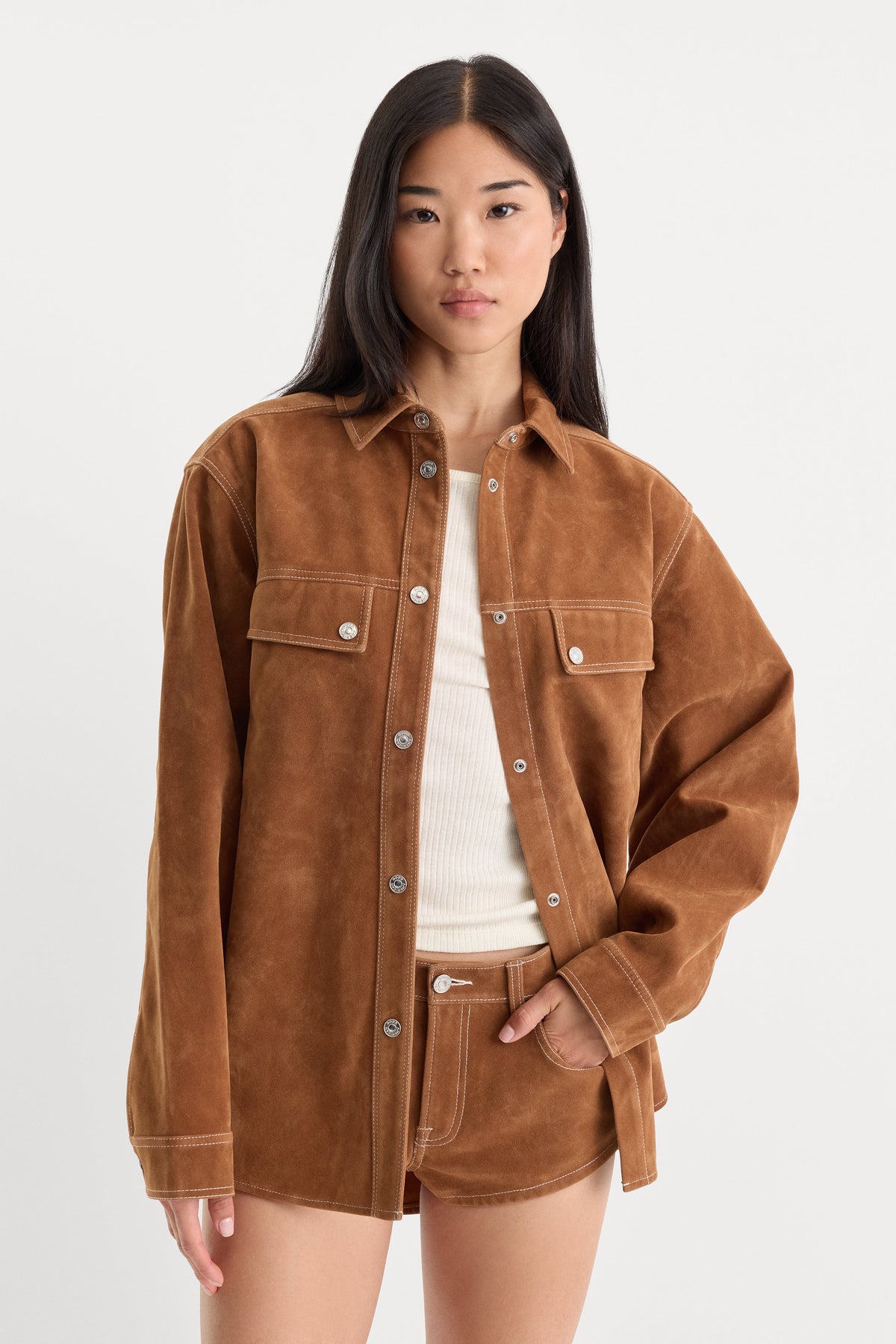 Premium THE BETTER THAN SUEDE OVERSHIRT CAFE CLAY