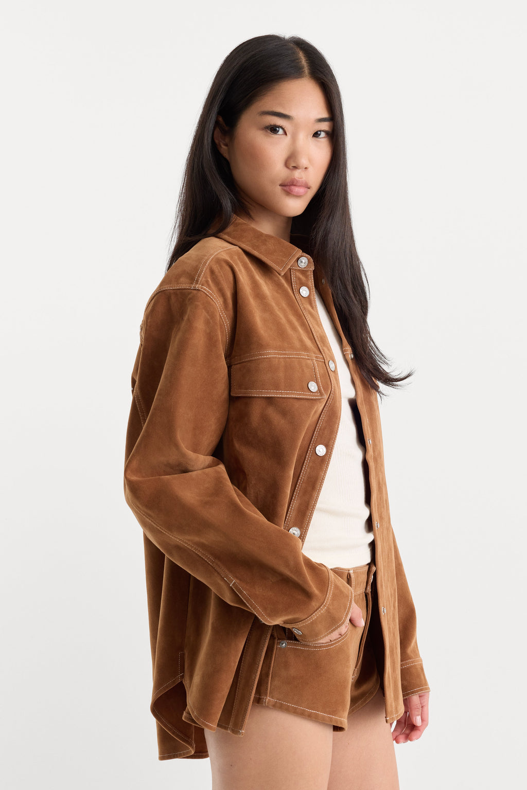 Premium THE BETTER THAN SUEDE OVERSHIRT CAFE CLAY