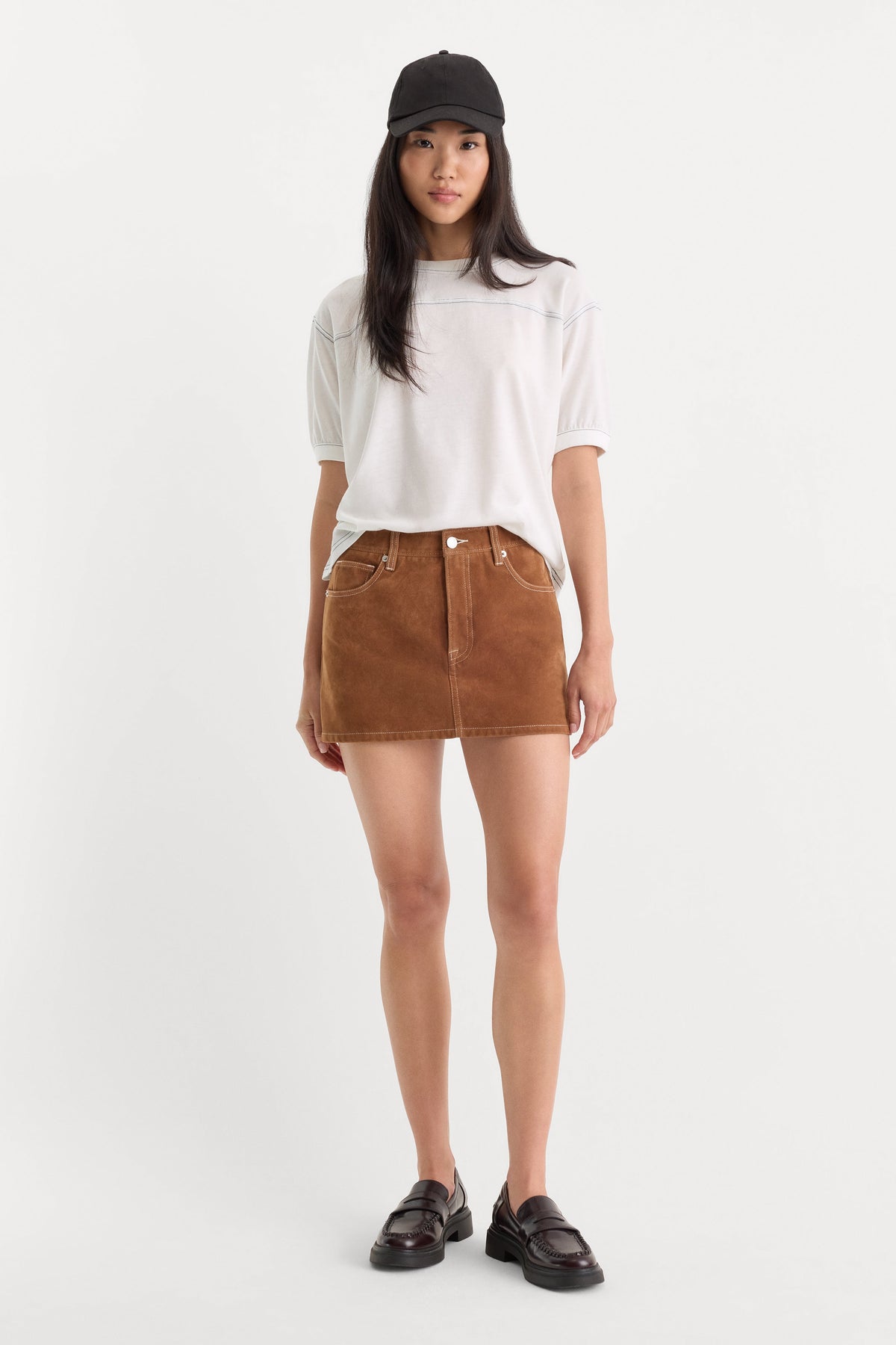 Premium THE BETTER THAN SUEDE MINI SKIRT CAFE CLAY