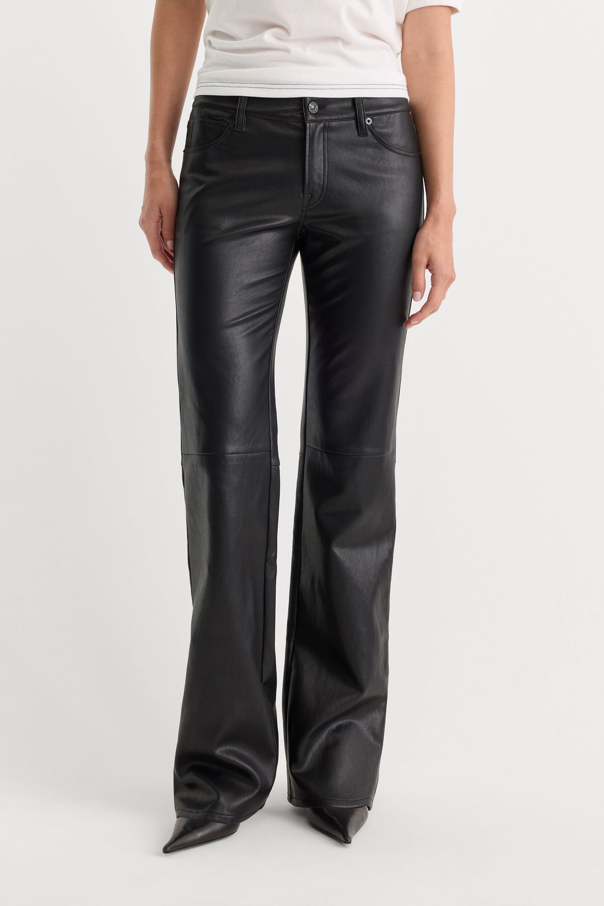 Premium BETTER THAN LEATHER LOW RISE BOOTCUT BLACK001