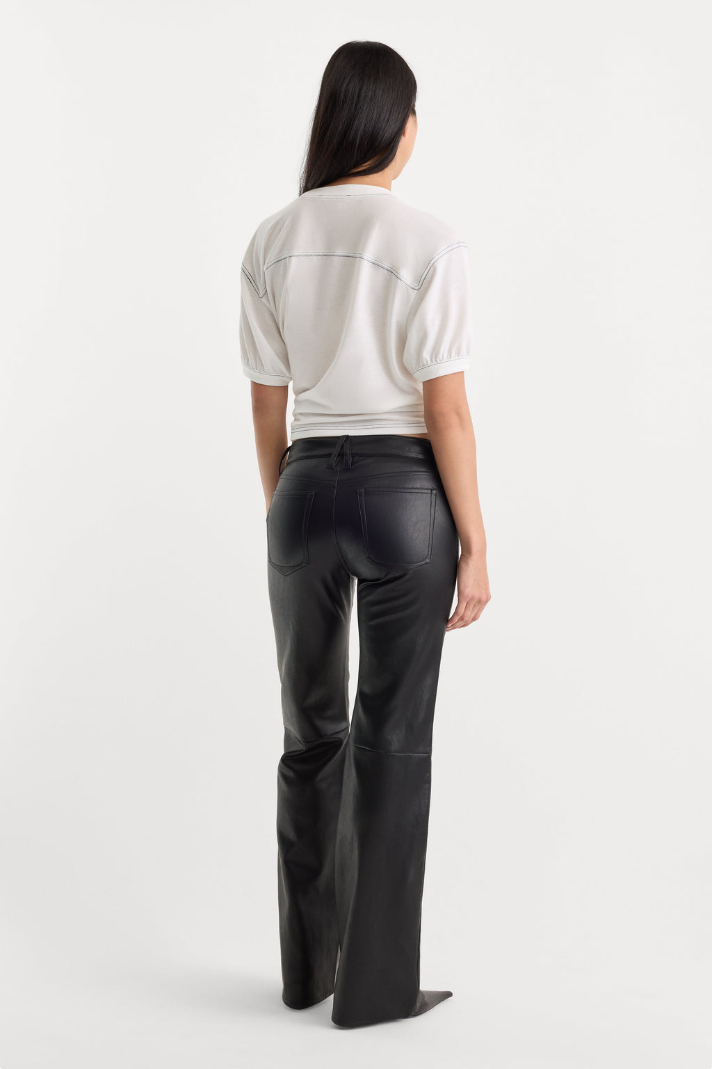 Premium BETTER THAN LEATHER LOW RISE BOOTCUT BLACK001