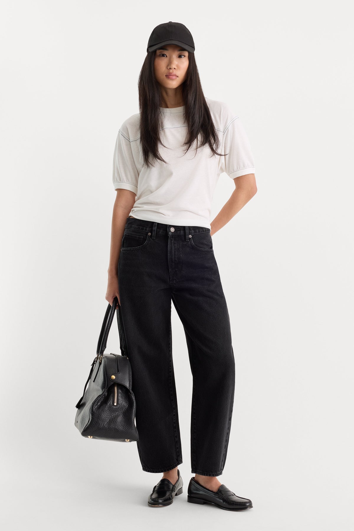 Premium VINTAGE BARREL ANKLE JEANS FLAT TYRE