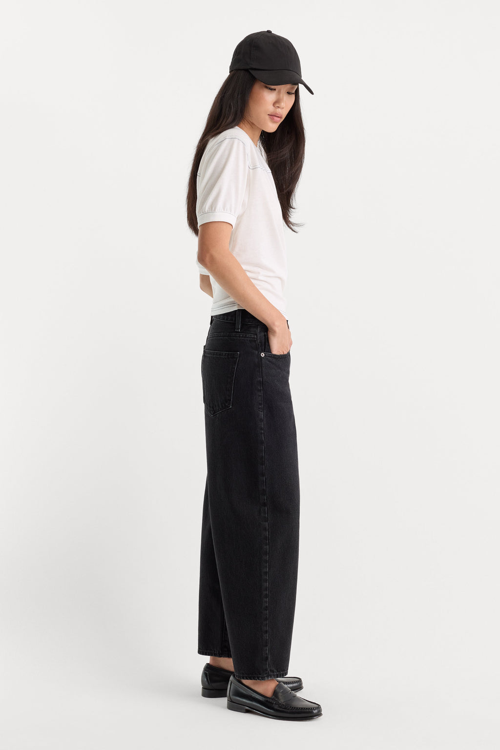 Premium VINTAGE BARREL ANKLE JEANS FLAT TYRE