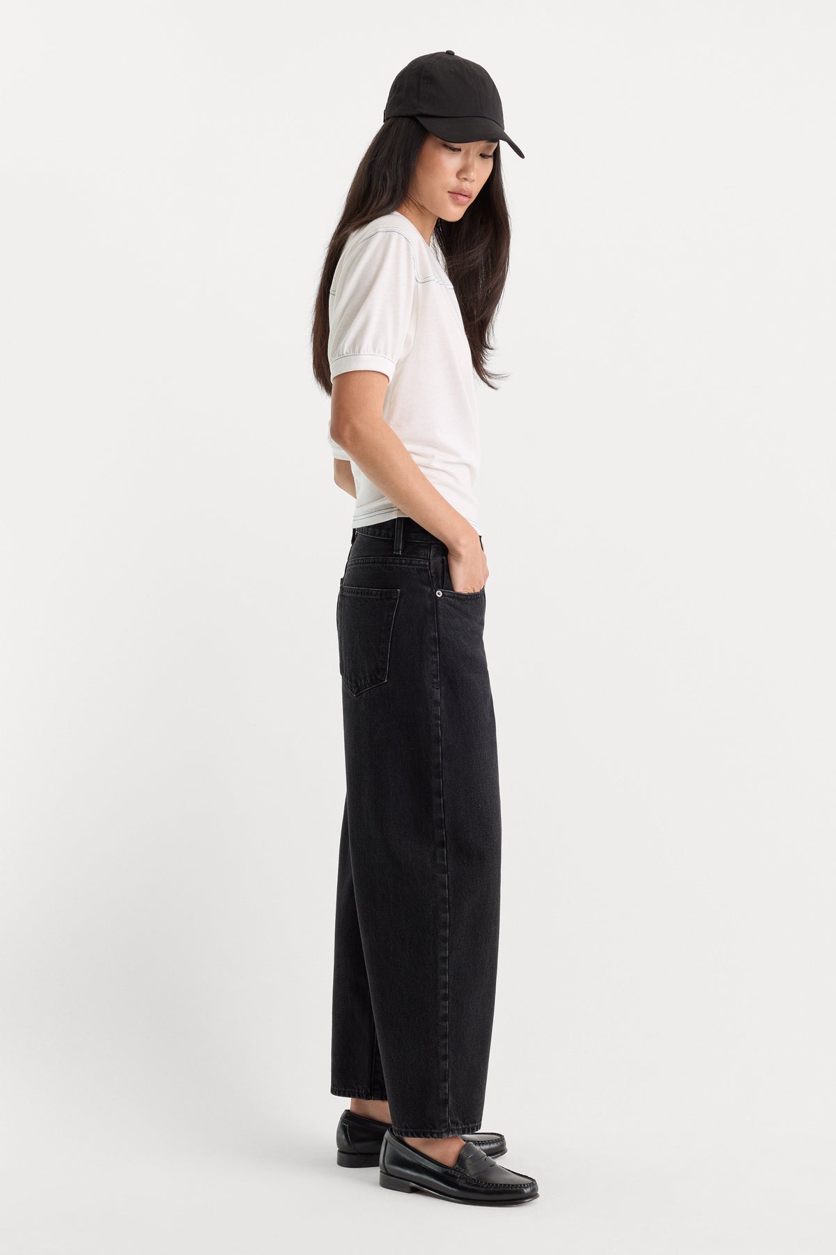 Premium VINTAGE BARREL ANKLE JEANS FLAT TYRE