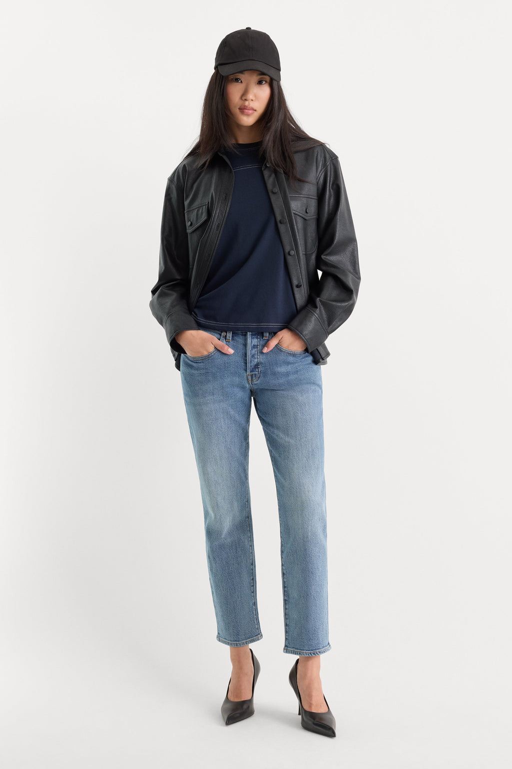 Premium VINTAGE STRAIGHT ANKLE JEANS SAVOR