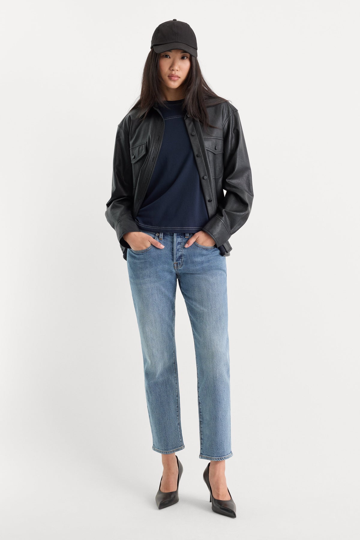 Premium VINTAGE STRAIGHT ANKLE JEANS SAVOR