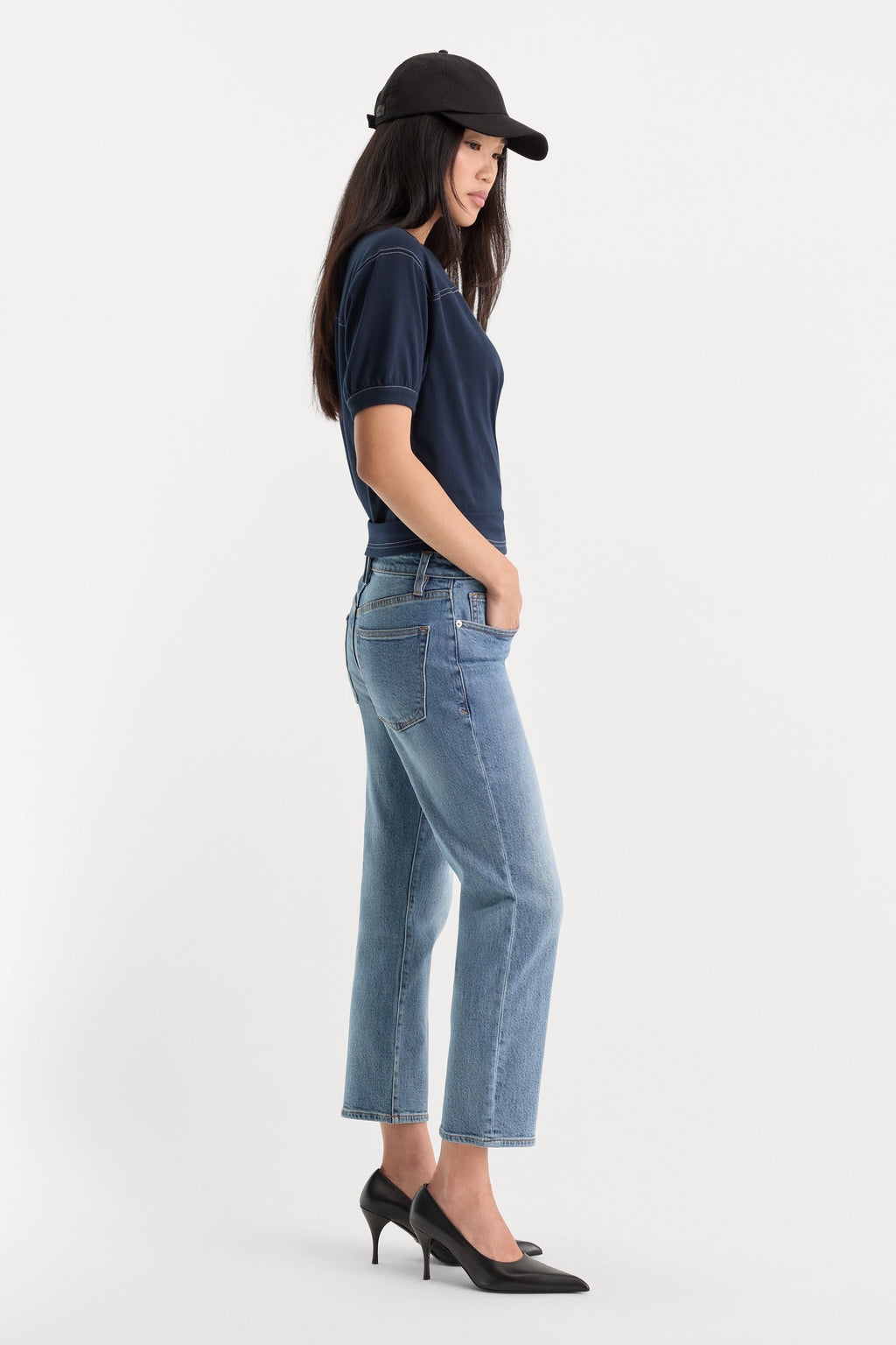 Premium VINTAGE STRAIGHT ANKLE JEANS SAVOR