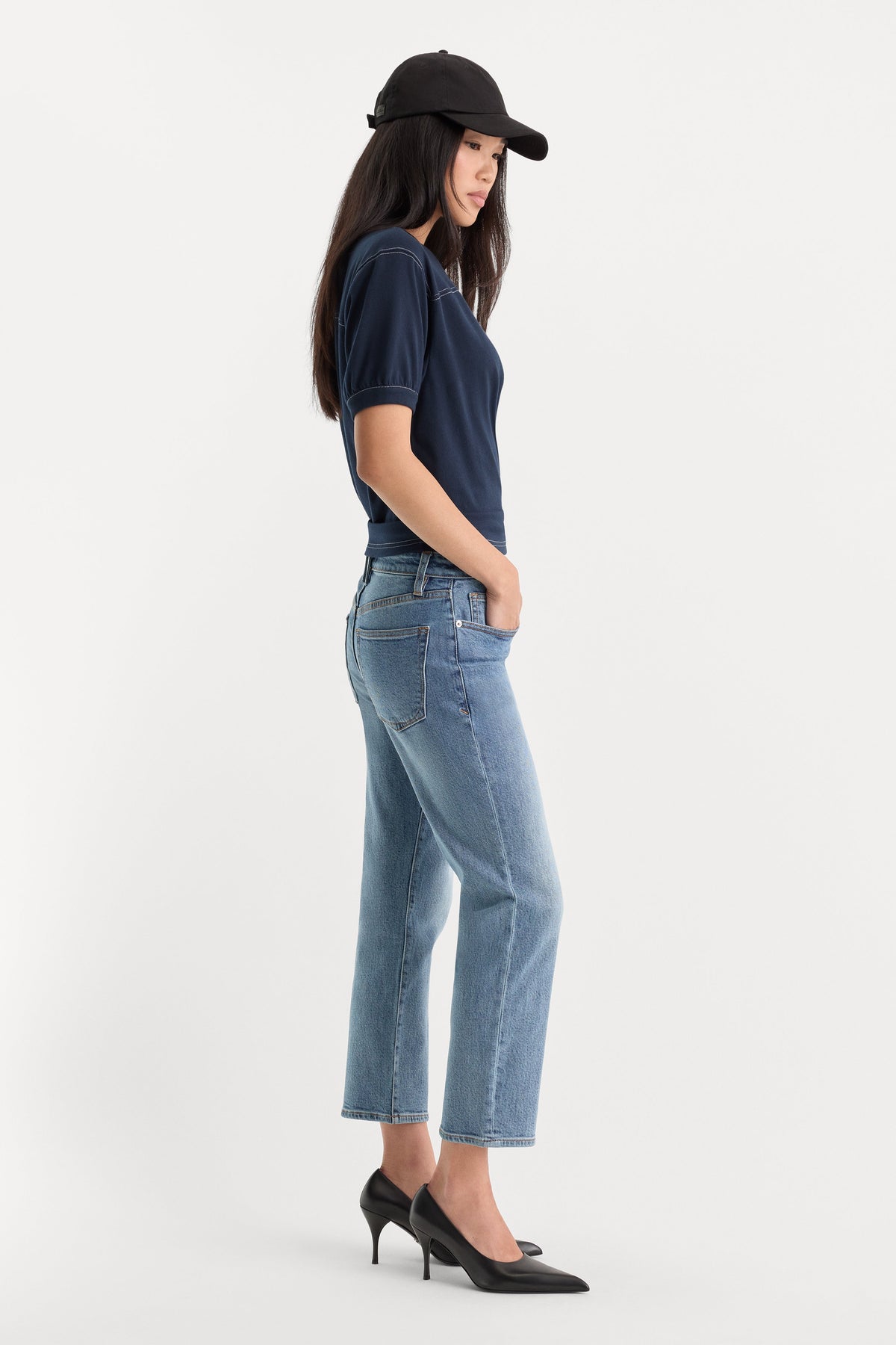Premium VINTAGE STRAIGHT ANKLE JEANS SAVOR