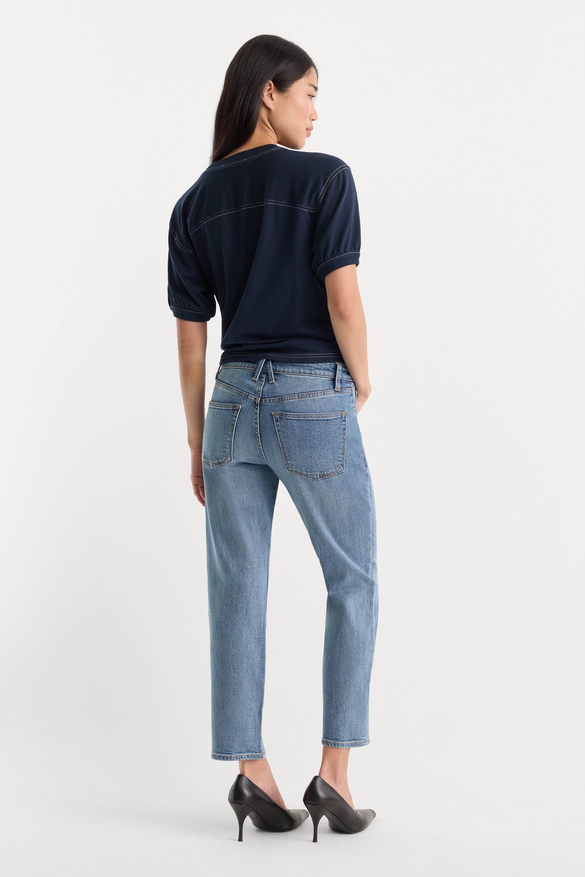 Premium VINTAGE STRAIGHT ANKLE JEANS SAVOR