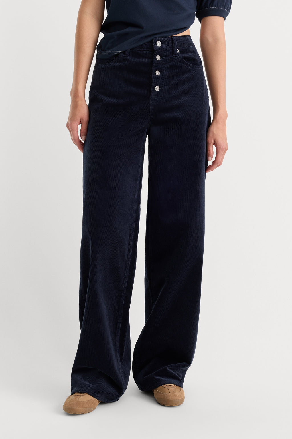 Premium VINTAGE WIDE CORDUROY PANT NEW NAVY002