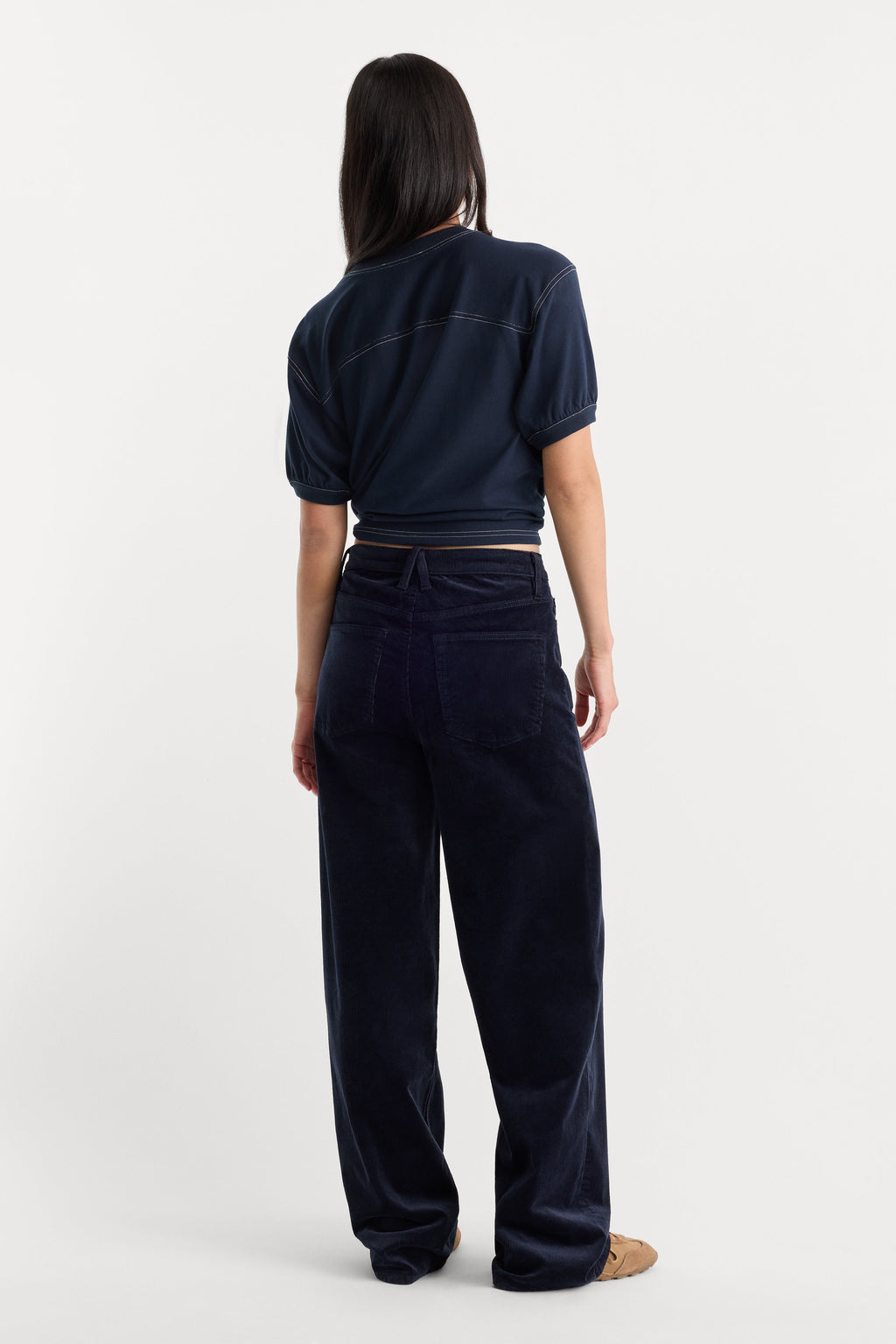 Premium VINTAGE WIDE CORDUROY PANT NEW NAVY002