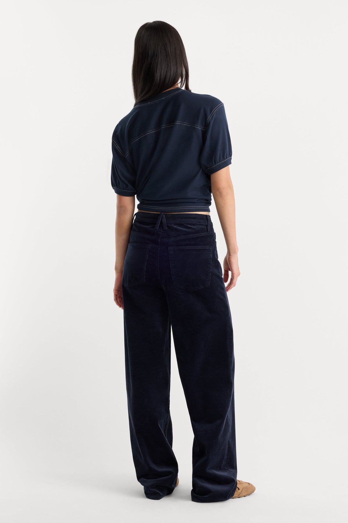 Premium VINTAGE WIDE CORDUROY PANT NEW NAVY002