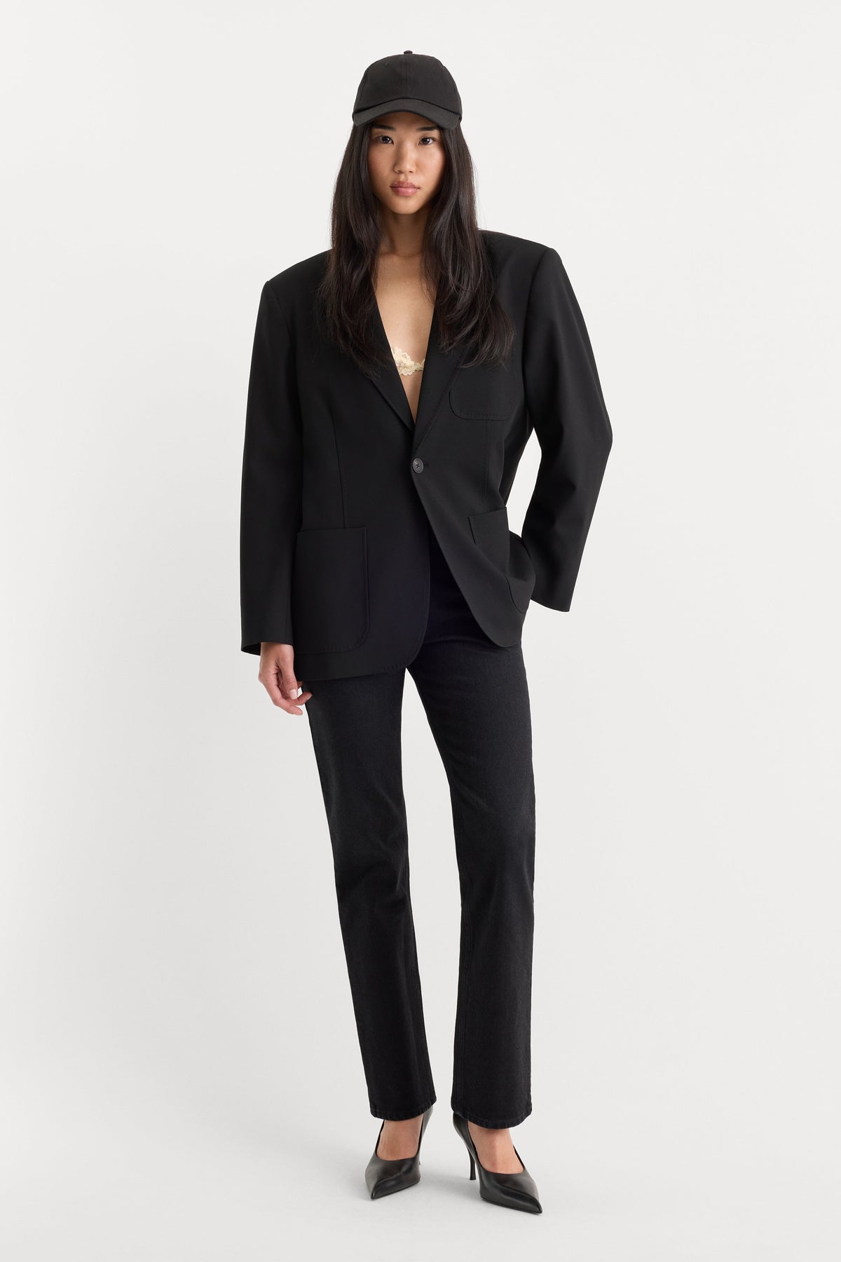 Premium THE OVERSIZED BLAZER BLACK001