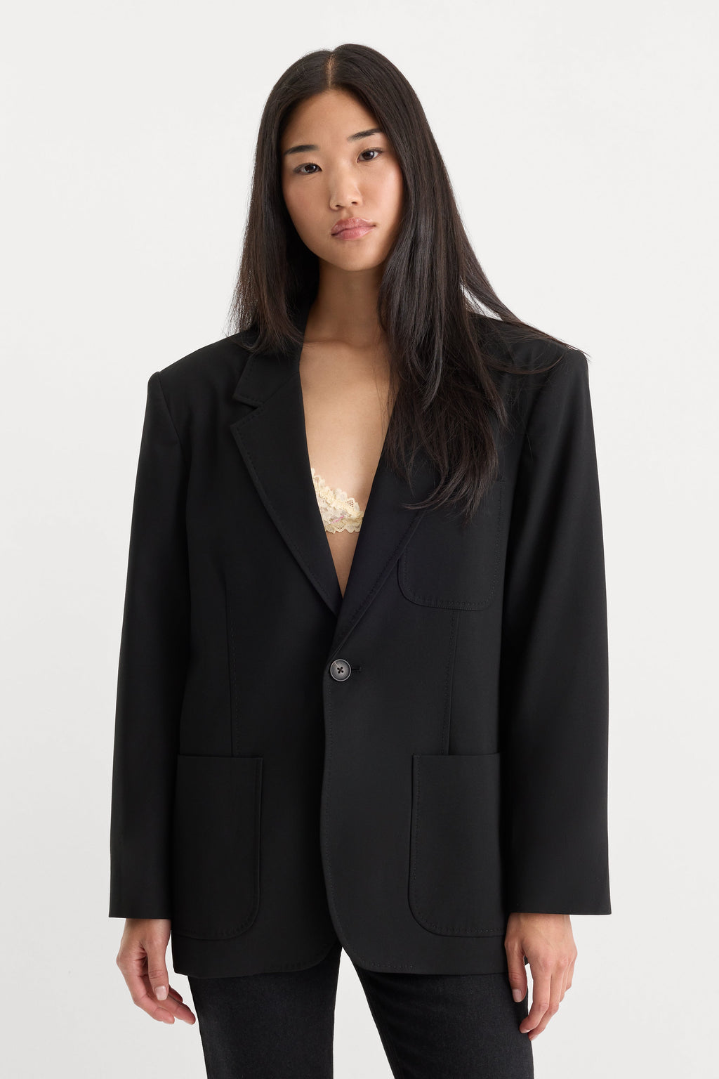 Premium THE OVERSIZED BLAZER BLACK001