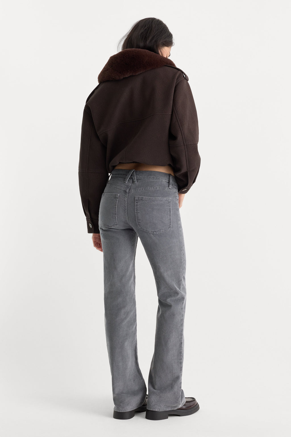 Premium VINTAGE LOW RISE BOOTCUT CORDUROY PANT WASHED SLATE