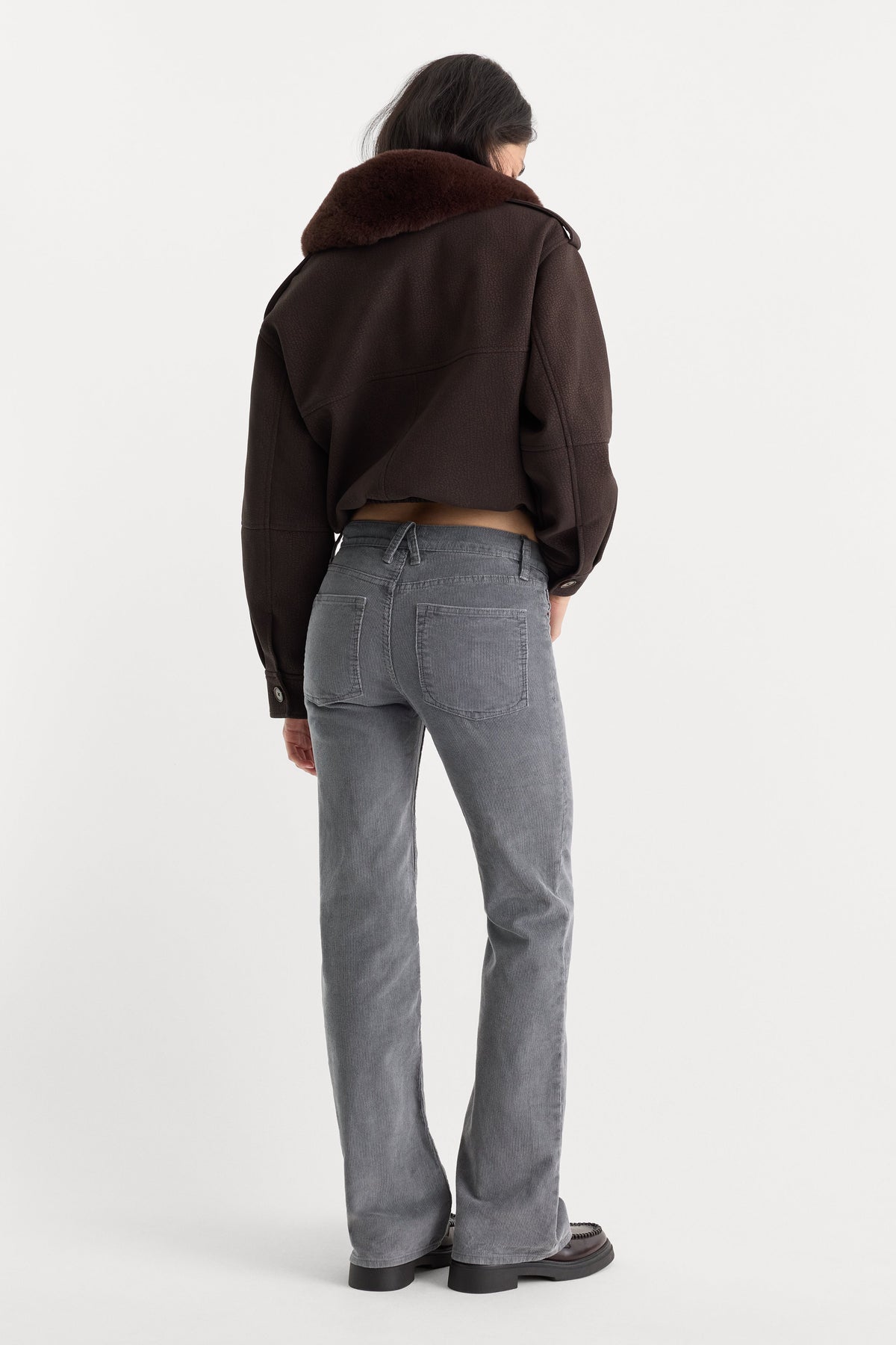 Premium VINTAGE LOW RISE BOOTCUT CORDUROY PANT WASHED SLATE