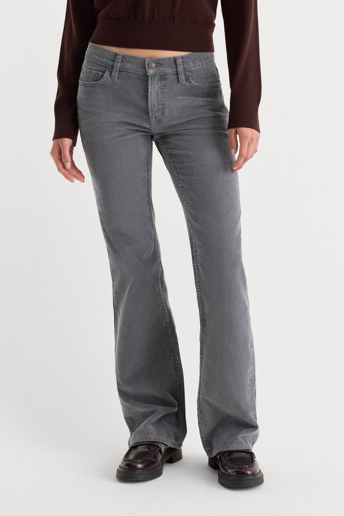 Premium VINTAGE LOW RISE BOOTCUT CORDUROY PANT WASHED SLATE
